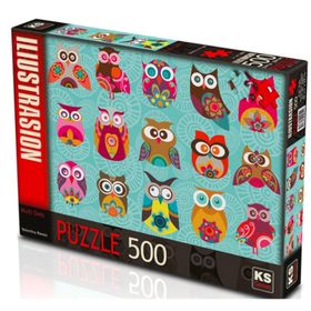 KS Multi Owls Renkli Baykuşlar 500 Parça Puzzle