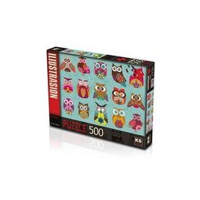 KS Multi Owls Renkli Baykuşlar 500 Parça Puzzle