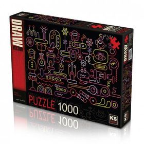 KS Puzzle 1000 Parça Robot Workshop Robot Atölyesi Puzzle