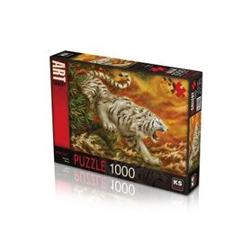 Ks Puzzle 1000 Parça White Tiger Beyaz Kaplan Puzzle