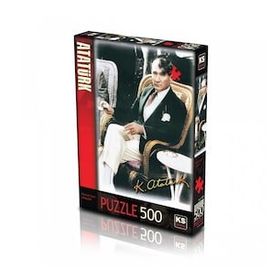 KS Puzzle 11205 Kahve İçen Atatürk 500 Parça Puzzle