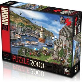 KS Puzzle 11386 1 The Village Harbour 2000 Parça Puzzle