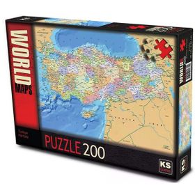 Ks Puzzle 200 Parça Türkiye Siyasi Haritası Puzzle