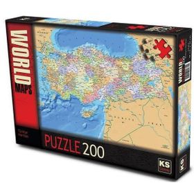 Ks Puzzle 200 Parça Türkiye Siyasi Haritası Puzzle