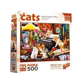 KS Puzzle 20052 Kittens in the Writer’s Office 500 Parça Puzzle