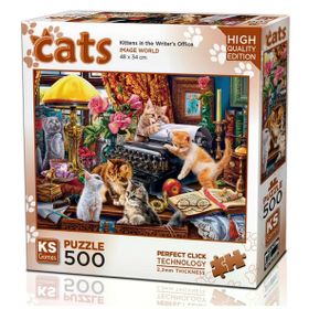 KS Puzzle 20052 Kittens in the Writer’s Office 500 Parça Puzzle