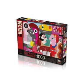 KS Puzzle 20544 1000 Parça Strange People And Dirty Dog Puzzle