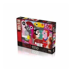 KS Puzzle 20544 1000 Parça Strange People And Dirty Dog Puzzle
