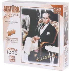 KS Puzzle 20727 Kahve İçen Atatürk 1000 Parça Puzzle