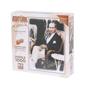 KS Puzzle 20727 Kahve İçen Atatürk 1000 Parça Puzzle