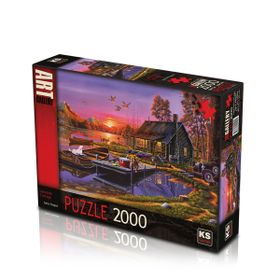 KS Puzzle 22502 Lakeside Cottage 2000 Parça Puzzle
