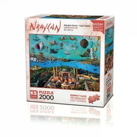 KS Puzzle 22523 Migration Routes Hagia Sophia 2000 Parça Puzzle