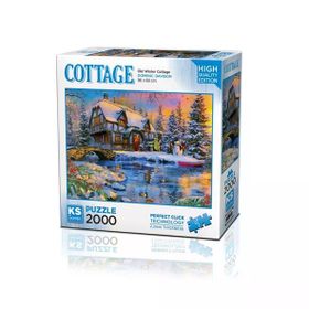 KS Puzzle 22526 Old Winter Cottage 2000 Parça Puzzle