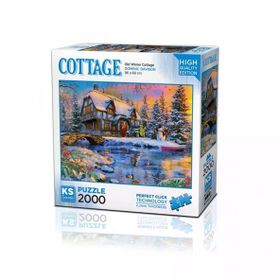 KS Puzzle 22526 Old Winter Cottage 2000 Parça Puzzle