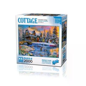 KS Puzzle 22526 Old Winter Cottage 2000 Parça Puzzle