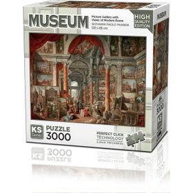 KS Puzzle 23014 Picture Gallery With Views Of Modern Rome 3000 Parça Puzzle