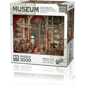KS Puzzle 23014 Picture Gallery With Views Of Modern Rome 3000 Parça Puzzle