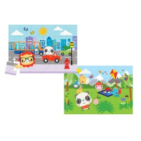 KS Puzzle FP 13407 City Fun Picnic 2 Ln 1 Fisher Price Baby Puzzle