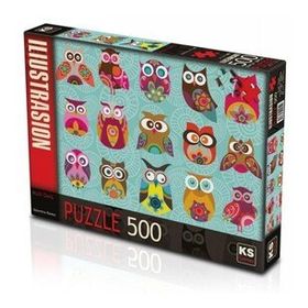 KS Puzzle Multi Owls 500 Parça puzzle
