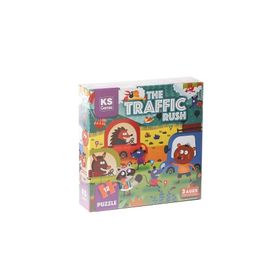 KS Puzzle PRS 32702 The Traffic Rush Pre School 12 Parça Puzzle