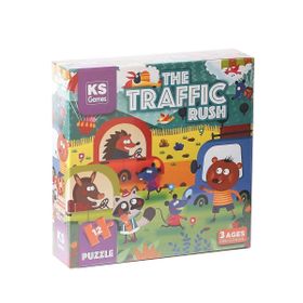 KS Puzzle PRS 32702 The Traffic Rush Pre School 12 Parça Puzzle