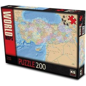 KS Türkiye Siyasi Haritası 200 Parça Puzzle