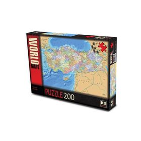 KS Türkiye Siyasi Haritası 200 Parça Puzzle