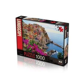KS Village Of Manarola Cinque Terre İtaly 1000 Parça Puzzle