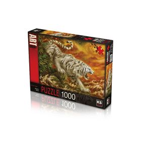 KS White Tiger Beyaz Kaplan 1000 Parça Puzzle