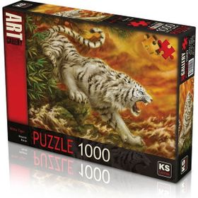 KS White Tiger Beyaz Kaplan 1000 Parça Puzzle
