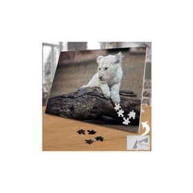 KS0001256 Beyaz Kaplan Vahşi Hayvan 240 Parça Puzzle Yapboz