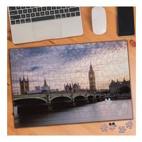 KS001023 Demir Köprü ve Saat Kulesi 240 Parça Puzzle Yapboz