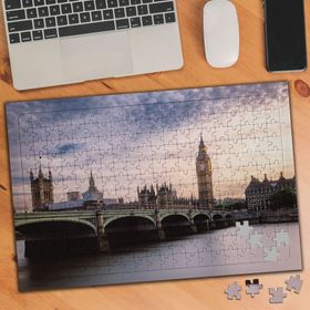 KS001023 Demir Köprü ve Saat Kulesi 240 Parça Puzzle Yapboz