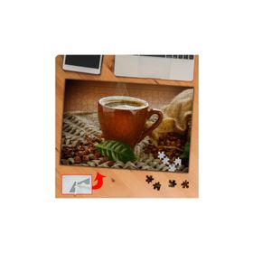 KS6 Kahve Çekirdekleri ve Yaprağı 240 Parça Puzzle Yapboz Tablo