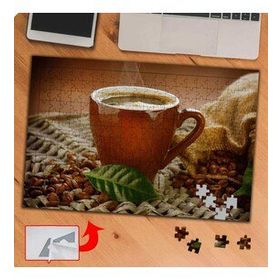KS6 Kahve Çekirdekleri ve Yaprağı 240 Parça Puzzle Yapboz Tablo