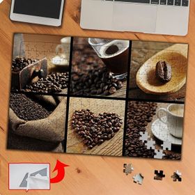 KS69 Kahve Çekirdekleri Kolyajı 240 Parça Puzzle Yapboz Tablo