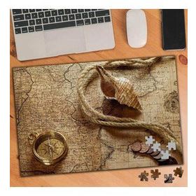 KS699253 Harita Pusula Eski Demir Paralar 240 Parça Puzzle Yapboz