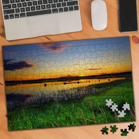 KS699273 Gün Batımında Göl Manzarası 240 Parça Puzzle Yapboz
