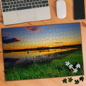 KS699273 Gün Batımında Göl Manzarası 240 Parça Puzzle Yapboz