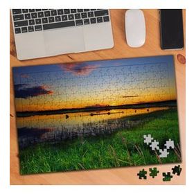KS699273 Gün Batımında Göl Manzarası 240 Parça Puzzle Yapboz