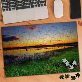 KS699273 Gün Batımında Göl Manzarası 240 Parça Puzzle Yapboz