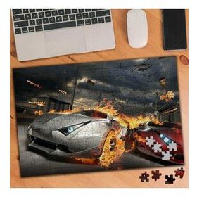 KS699319 Hızla Çarpışan Lüks Arabalar 240 Parça Puzzle Yapboz