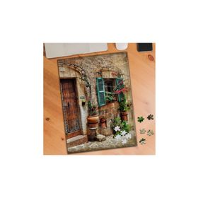 KS699458 Tahta Kapı ve Çiçekli Pencere 240 Parça Puzzle Yapboz