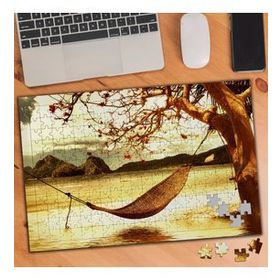 KS699460 Göl Kıyısında Ağaçta Hamak 240 Parça Puzzle Yapboz