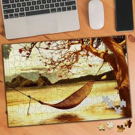 KS699460 Göl Kıyısında Ağaçta Hamak 240 Parça Puzzle Yapboz