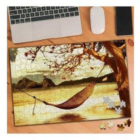 KS699460 Göl Kıyısında Ağaçta Hamak 240 Parça Puzzle Yapboz