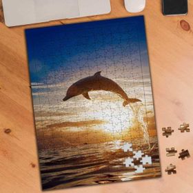 KS699479 Denizdeki Sevimli Yunus Balığı 240 Parça Puzzle Yapboz