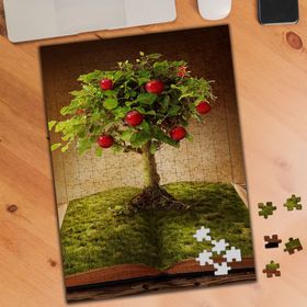KS69955 Kitap ve Meyve Ağacı Kavramı 240 Parça Puzzle Yapboz