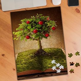 KS69955 Kitap ve Meyve Ağacı Kavramı 240 Parça Puzzle Yapboz
