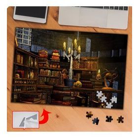 KS699625 Karanlık Mum Işığında Kütüphane 240 Parça Puzzle Yapboz